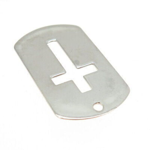 TRU KAY 925 Sterling Silver Vintage Cross Tag Pendant - Picture 6 of 7